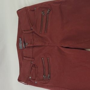TORRID  feel the fit Jeggings with Zipper detail Size 14R deep red/maroon color